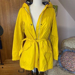 Anthropologie Millerain bright yellow raincoat sz XS